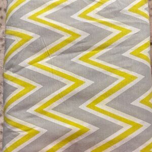 West Elm Chevron Zigzag Cotton Duet Cover in Gray, White & Yellow